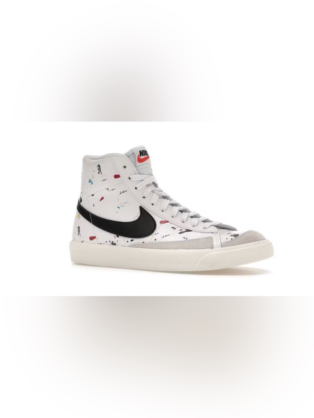 Nike Blazer Mid 77 Paint Splatter Shoes Sneakers DJ2618-100 Sz 4.5Y